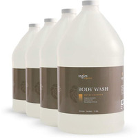Zogics Organics Body Wash - Moisturizing Body Wash For Men And Women, Plant-Based Formula Made With Essential Oils, Great As Body Wash Refill In Facilities, Honey Coconut Scent (4 Gallons/Case)