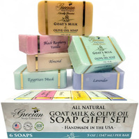 The Grecian Soap Company Goat Milk And Olive Oil Bar Soap - 6-Pack (5 Ounces Each, Total 30Ozs.) - Moisturizing Body Wash, Bar Soap For Bath And Shower, Goat Milk, Non-Toxic, Made In Usa