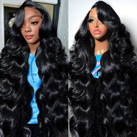 13X6 Lace Front Wigs Human Hair 180 Density Body Wave Lace Front Wigs Pre Plucked Brazilian 13X6 Hd Lace Frontal Wigs Glueless Wigs Human Hair Wig For Women 34 Inch