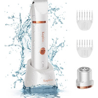 Bikini Trimmer For Women Pubic Hair: 2 In 1 Eletctric Razors For Women - Rechargeable Eletctric Shaver - Ipx7 Waterproof Bikini Trimmer For Underarm Leg Arm Body (White)