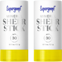 Supergoop! Mineral Sheer Stick Spf 30 Sunscreen - Mineral, Broad Spectrum Sunscreen For Face & Body - Helps Filter Blue Light - Natural Finish - For All Skin Types - 0.7 Fl Oz, Pack Of 2
