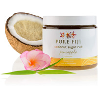 Pure Fiji Coconut Sugar Body Scrub - Body Exfoliator Scrub Natural Origin For Smooths And Softens Skin - Organic Exfoliating Sugar Scrub For Body, Pineapple, 15.5 Oz