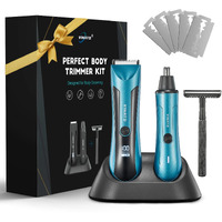 Vinato Electric Trimmer Set - All-In-One Mens Grooming Kit, Body & Beard Razor, Nose Trimmer