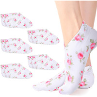 Moisturizing Socks Women, 5 Pairs Overnight Spa Socks For Dry Feet Cosmetic Moisturizing Socks Lotion Sleep Socks Dry Feet Healing Socks Foot Moisturizing Socks For Women Girls Men Dry Cracked Feet