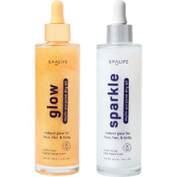 Spalife Beauty Sparkle & Glow Body Oil Bundle - Dry Oil Duo With Subtle & Noticeable Shimmer - Mango & Freesia Scents -Hydrating, Lightweight Moisture