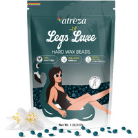 Natreza Wax Beads For Hair Removal, 1Lb Hard Wax Beans For Full Body, Brazilian, Bikini, Legs, Arms, Face, Thick Hair Formula, Waxing Beads For Women & Men, Dark Green