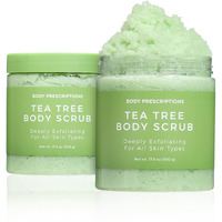 Body Prescription Deep Exfoliating Body Scrub - Cruelty-Free Formula For All Skin Types, 17.64 Ounce (Pack Of 2), Tea Tree