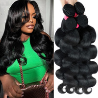4 Bundles Human Hair Body Wave 12A Human Hair Bundles 18 20 22 24 Inch Real 100% Raw Unprocessed Brazilian Virgin Sew In Quick Weave Natural Black Deals Thick Hair Extensions