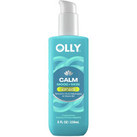 Olly Calm Body Lotion-Serum With Hyaluronic Acid, Adaptogens & Vitamin B3- Nourishing Cleanser For Skin Barrier Repair, Deep Hydration, Eucalyptus Amber Scent, 8Oz