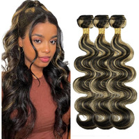 Vinmdonm P1B/27 Highlight Human Hair Bundles Honey Blonde Body Wave 3 Bundles 22 24 26 Inch Grade 8A Remy P1B27 Human Hair Bundle 300G