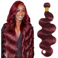 #99J Burgundy Bundles Human Hair Body Wave Bundles 26 Inch 1 Bundle Unprocessed Brazilian Virgin Hair Wine Red Body Wave Human Hair Extensions