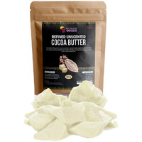 Motherland Goods Deodorized Cocoa Butter Chunks - Refined Unscented Cacao From Ghana - Organic Body Moisturizer For Sensitive Skin, Anti-Aging, Scars & For Diy & Craft Projects - (8 Oz- No Smell)