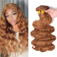 Brown Human Hair Bundle Color 30 Brown Body Wave Human Hair Bundles 20 22 24 Inch Real Unprocessed Human Hair 3 Bundles For Women Brown Body Wave Bundles Wet And Wavy Weave Bundles