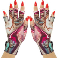 Maniglovz - The Original Upf 50+ Uv Light Protective Nail Gloves | Gel Manicure Gloves And Anti Uv Fingerless Gloves For Women | Can Be Used As Sun Protection Gloves For Driving | Spilled Polish