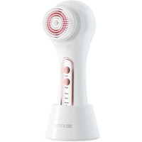 Umickoo Face Scrubber Exfoliator,Facial Cleansing Brushes Rechargeable Ipx7 Waterproof With 5 Brush Heads,Electric Face Spin Brush For Exfoliating, Massaging And Deep Cleansing (White)