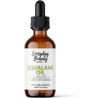 Squalane Oil - 100% Pure & Natural Plant Derived Facial Oil 4.06 Fl Oz Glass Bottle & Dropper - Cold Pressed And Unrefined Premium Grade Multipurpose Moisturizing Oil For Skin And Hair
