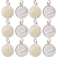 12 Pack Natural Loofah Face Scrubber & Exfoliator, Organic Exfoliating Facial Scrub Pads And Sponges For Women & Men