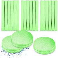 Patelai 120 Pieces Compressed Facial Sponge For Estheticians Face Makeup Removal Cleansing Sponge Pad Exfoliating Spa Wash Round Facial Cleansing Pads Supplies(Green)