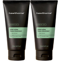 Hawthorne Men's Everyday Face Wash Cleanser With Aloe Extract And Calming Ceramides. For All Skin Types. Natural Ingredients, Vegan, Sulfate Free. 2-Pack, 4 Fl. Oz. Each