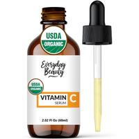Organic Vitamin C Serum For Face - Usda Certified Facial Serum - Anti Aging For Fine Lines & Wrinkles - Potent Botanical Ingredients & Non Gmo - 2.02 Fl Oz Glass Bottle & Dropper