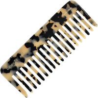 Giorgio G49 White Tokyo Wide Tooth Detangler Comb For Thick Curly Wavy Hair, Wet Or Dry. Handmade Quality Cellulose, Saw-Cut, Hand Polished