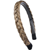 Oplira Braided Headband With Teeth Braids Hairband With Tooth Synthetic Hair Band Plaited Hairband For Women (Dark Ash Brown-0.9 Inches)