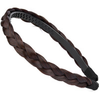 Oplira Braided Headband With Teeth Braids Hairband With Tooth Synthetic Hair Band Plaited Hairband For Women (Dark Chestnut-0.6 Inches)