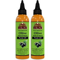Okay 100% Pure Natural Olive Oil For Skin & Hair - Cold Pressed Olive Oil For Skin Care, After Shower Face & Body Moisturizer For Women, Men & Baby, Use For Massage, Hair Growth - 4 Fl Oz (Pack Of 2)