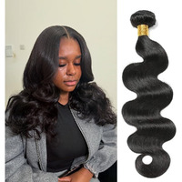 Zgwg Bundles Human Hair Body Wave 12 Inch 12A Quick Weave Brazilian Human Hair Bundles Natural 1 Pack