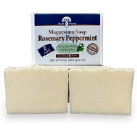 Health And Wisdom Magnesium Soap Bar - Bar Soap, Magnesium Body Wash, All Natural Soap Bar, Magnesium Bar, Magnesium Shower, Magnesium Oil, Bath Soap Bars - Rosemary Peppermint, 4 Oz (Pack Of 2)