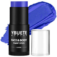 Ybuete Blue Face Body Painting Stick, Professional Full-Coverage Cream Blue Face Paint For Halloween Sfx Cosplay Makeup, Washable Eye Body Stick For Adult Carnival & Costume Party