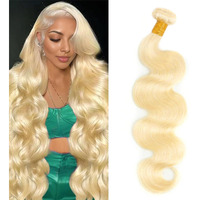 613 Bundles Blonde Bundles Human Hair 18 Inch 613 Body Wave Bundles 100% Unprocessed 12A Grade Brazilian Virgin Hair Bundles 1 Bundle Human Hair 613 Blonde Bundle Human Hair Extensions For Women