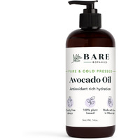 Bare Botanics 100% Pure Avocado Body Oil 16 Oz - Cold Pressed & Natural For All Over Moisturization - Multipurpose Carrier Oil For Diy - Hydrate Dry Skin, Hair & Body - Vegan & Cruelty Free Beauty