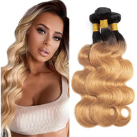 1B27 Honey Blonde Bundles Human Hair Ombre Body Wave Human Hair Bundles 24 26 28 Inch Grade 8A Honey Blonde Wet And Wavy Real Unprocessed Brazilian Virgin Hair