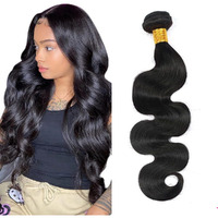 Body Wave Bundle Natural Black Human Hair Bundle 100% Unprocessed Virgin Hair Brazilian Double Weft Extensions 22 Inch For Women