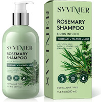 Svvimer Rosemary Hair Growth Shampoo - Thickening Shampoo With Biotin Tea Tree Oil Mint For Hair Loss And Thinning Hair - For Women And Men 11.8 Fl Oz (Pack Of 1)