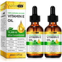 2Pack Vitamin E Oil, Pure Vitamin E Oil For Skin, Face, Hair, And Scars, Vitamins E Oils 75,000 Iu, Natural Vit E Oils Antioxidant For Dryness, Wrinkles & Stretch Marks, Moisturizing And Firming Skin