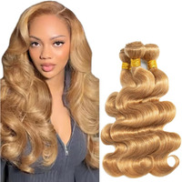 27 Bundles Human Hair Honey Blonde Body Wave Bundles Human Hair Unprocessed Brazilian Virgin Hair Extensions 22 24 26 Inch