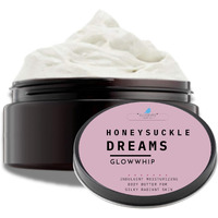Bluebyrd Honeysuckle Dreams Glowwhip Body Butter | Whipped Body Cream Lotion | Indulgent Moisture For Glowing, Radiant Skin | Moisturizing 8Oz Jar (Honeysuckle)