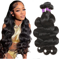 Body Wave Bundles Human Hair 18 20 22 Inch Human Hair Bundles 100% Unprocessed 12A Brazilian Virgin Human Hair Extensions For Women Natural Black