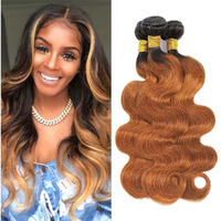 16 18 20 Inch Brown Human Hair Bundles 1B30 Human Hair Ombre Bundles Brown Body Wave Human Hair Bundles Wet And Wavy Unprocessed Brazilian Virgin Human Hiar Bundles Brown Body Wave Bundles Human Hair