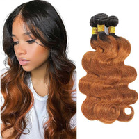 12 14 16 Inch 1B30 Browm Bundles Human Hair Ombre Bundles Brown Body Wave Human Hair Bundles Black To Brown Hair Wet And Wavy Weave Soft Unprocessed Virgin Hair Ombre Brown Bundles Human Hair