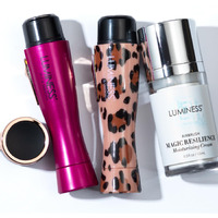 Luminess Silk & Smooth Skin Care Set: Flawless Facial Hair Removal & Face Moisturizer For Women - Painless Facial Razor For Lips, Chin, Peach Fuzz - 2 Electric Shavers & Hydrating Cream With Rose Oil