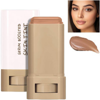 Beauty Balm Serum Boosted Skin Tint, Solid Tinted Serum Boosted Skin Tint Balm, Facial Color Correct, Radiant & Dewy Finish, Face Tinted Foundation, Contour Stick For Face Makeup (#06)