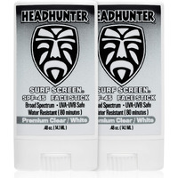 Headhunter Sunscreen Face Stick Spf 45, Waterproof Surf Sunblock For Waterman, Water-Resistant Facial Sunscreen For Ultra-Sport Protection And Solar Defense (80 Min), Clear White (2 Pack)