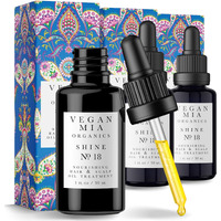 Vegan Mia Usda Organic Rosemary Oil For Hair Growth With Castor, Jojoba, Argan, Amla & More Deeply Hydrates & Intense Nourishment For Itchy Scalp, Stubborn Dandruff & Dry Scalp Treatment, 3 Pack
