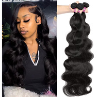 Dmkeep Body Wave Bundles Human Hair 30 32 34 Inch 12A Human Hair Bundles 100% Unprocessed Brazilian Raw Virgin Hair 3 Pcs Quick Weave Human Hair Extensions Natural Color