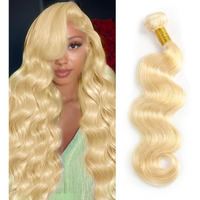 613 Body Wave Human Hair Blonde Bundle 16 Inch 100% Unprocessed 12A Grade Brazilian Virgin Hair Extensions Silky And Soft No Shedding Multipurpose 100G