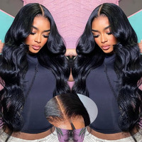 Wzowzo Wear And Go Glueless Wigs Human Hair Pre Plucked Pre Cut 5X5 Hd Lace Closure Wigs Human Hair 180% Density 22 Inch Body Wave Lace Front Wigs For Women
