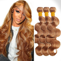 Color 30 Bundles Human Hair Brown Body Wave Bundle Honey Blonde Bundle Human Hair Unprocessed Virgin Hair 3 Bundles 24 26 28 Inch